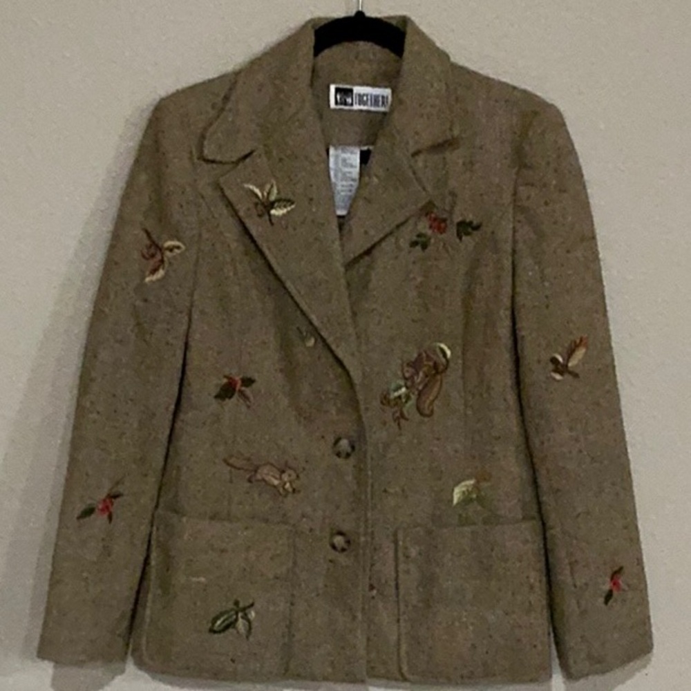 Together Brown Embroidered Blazer